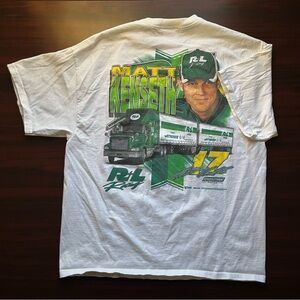 Vintage Nascar T Shirt Matt Kenseth RL Carriers Semi Truck Graphic White XL